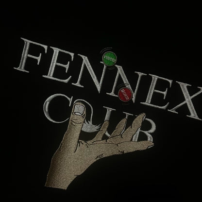 Fennex club “VENCER” o “MORIR” midnight black hoodie